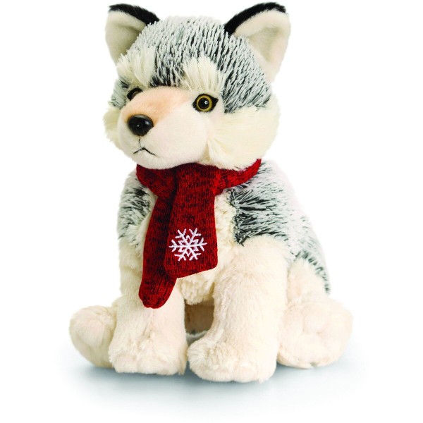 Keel Toys Christmas Husky with Scarf 20 cm Soft Toy