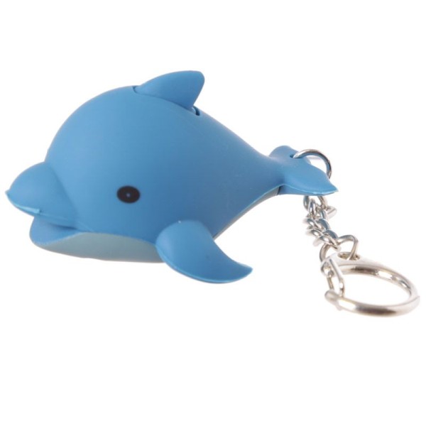 LED Dolphin Keyring with Sound