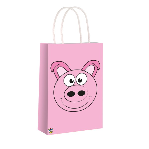 Farm Animal Pig Paper Party Bag