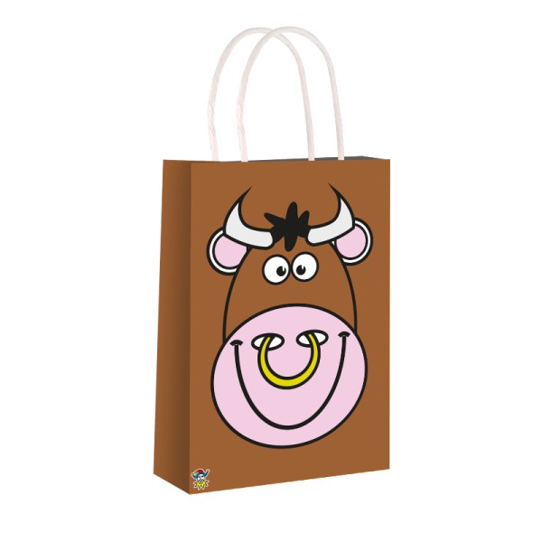 Farm Animal Bull Paper Party Bag