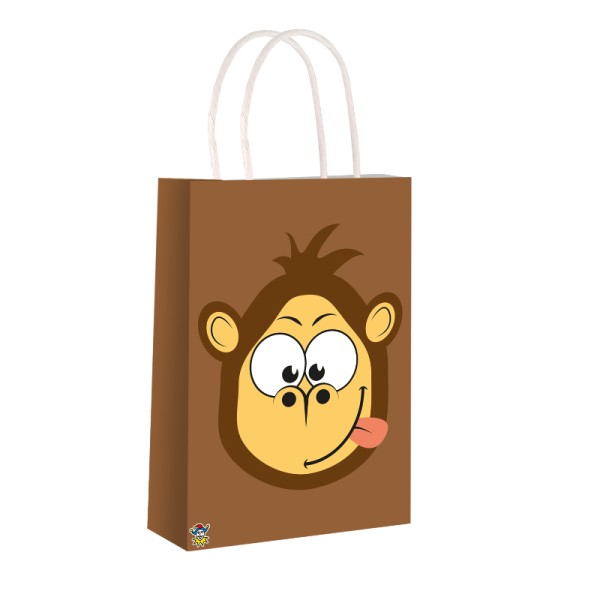 Wild Animal Monkey Paper Party Bag