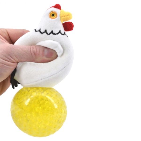 Chicken Soft Toy with squeezy sensory ball toy
