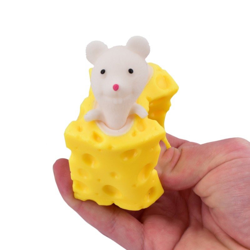 Squeezy cheese Pop up mouse sensory toy