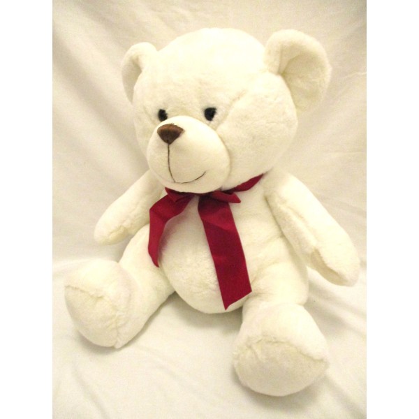 Keel Toys White Barney Teddy Bear 45cm Soft Toy