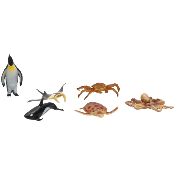 6 piece Sea life animal set