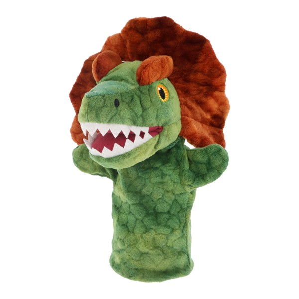 Keeleco Dinosaur Triceratops Green Hand Puppet