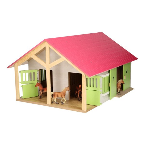 Big Wooden Horse Stable with workshop