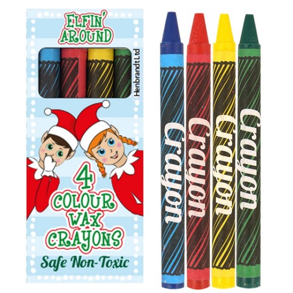 Mini Elfin Around Christmas Wax Crayons pack