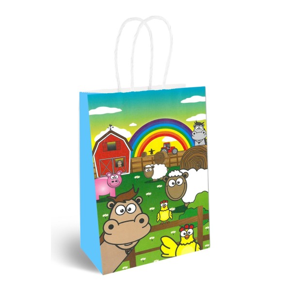 Farm Animals Paper Party Bag