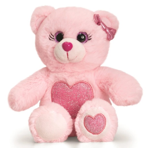 Keel Toys Pink Glitter Gem Bear 25 cm Soft Toy