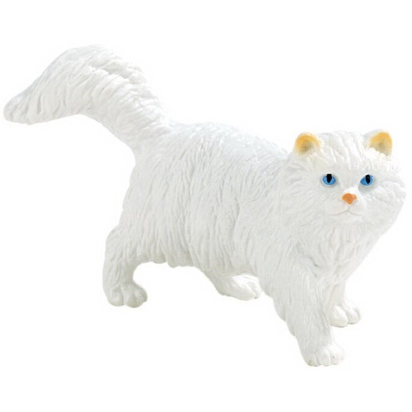 Bullyland White Fluffy Cat Figurine