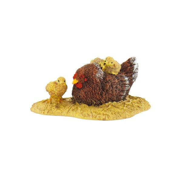 Bullyland Hen and Chicks Figurine