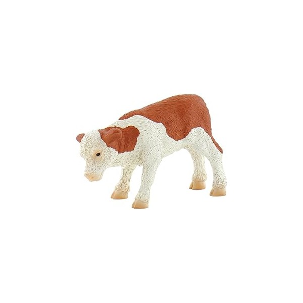 Bullyland Fridolin Brown and White Calf Head Down Figurine