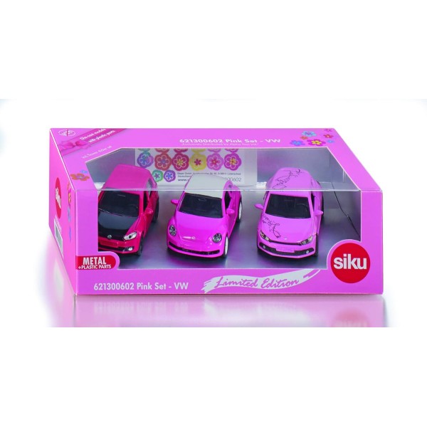 Siku Pink Volkswagen 3 Car set