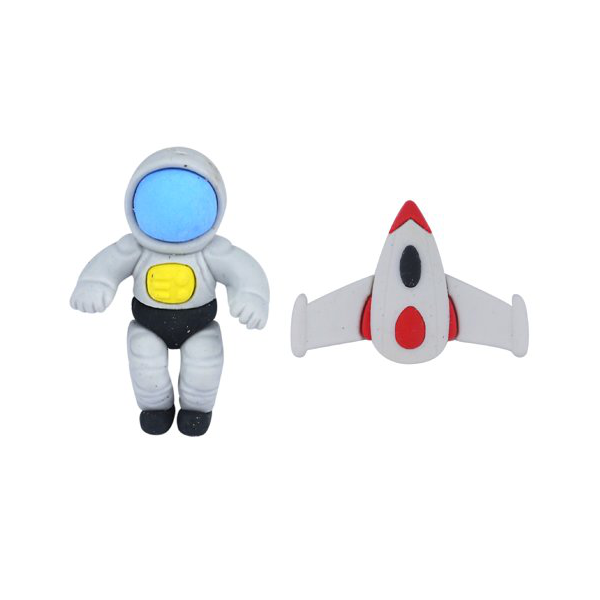 Astronaut and Spaceship Eraser