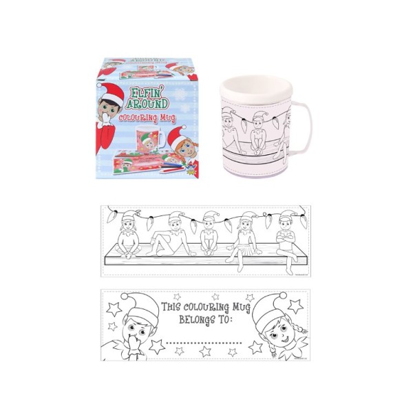 Elfin around colour your own mug