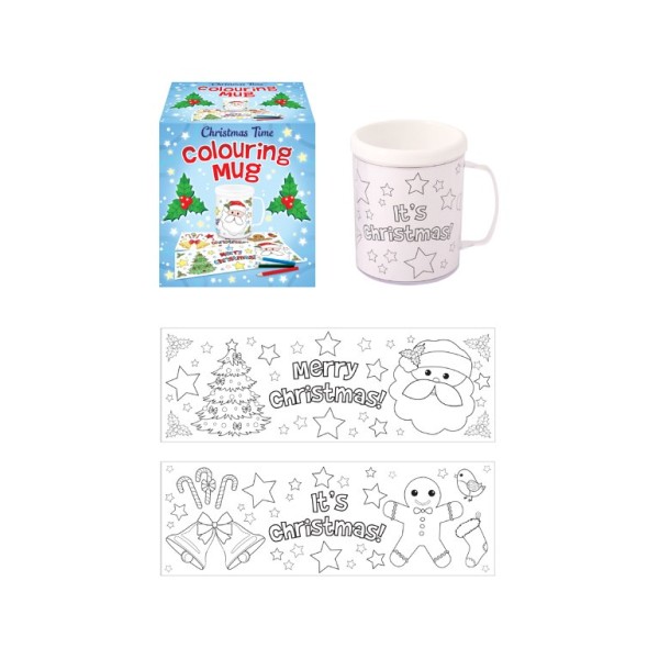 Merry Christmas colour your own mug