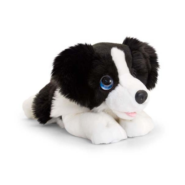 Keel Signature laying down puppy dog Border Collie 32 cm Soft Toy