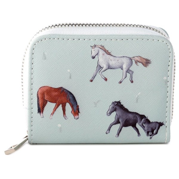 All over horses print zip purse (style a)